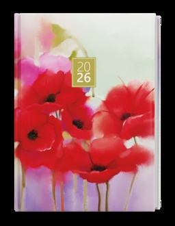 Papírenské zboží - Týdenní diář - Prokop - Lamino - B6 - Máky