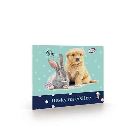 Papírenské zboží - Desky na číslice mazlíčci