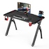 Papírenské zboží - ULTRADESK Herný stôl INVADER - BLACK, 120x64 cm, 75 cm, podsvietený, s XL podložkou pod myš, držiak slúchadiel aj nápojov