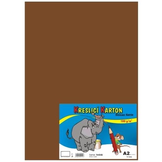 Papírenské zboží - Kreslící karton A2-180g hnědý [10 listů]