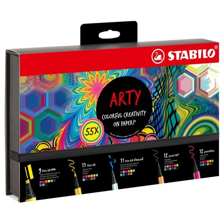 Papírenské zboží - STABILO „ARTY" 55 ks Kreatívní Set
