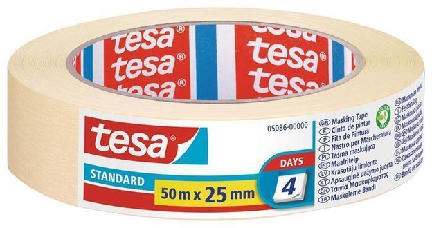 Papírenské zboží - Maskovací páska "Standard 5086", 25 mm x 50 m, TESA