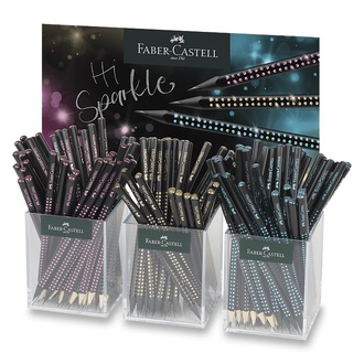 Papírenské zboží - Grafitová tužka Faber-Castell Sparkle Midnight stojánek