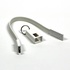 Papírenské zboží - USB kábel (2.0), USB A M - microUSB M, 0.2m, biely, kľúčenka