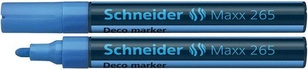 Papírenské zboží - Kriedový popisovač Maxx 265, svetlo modrá, 2-3mm, tekutý, SCHNEIDER