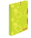 Papírenské zboží - Krabice PP s gumou A4 Duo Colori zelená-růžová
