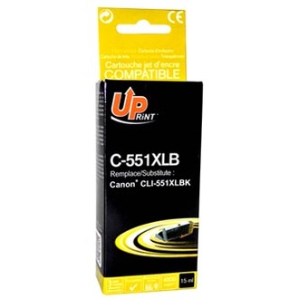 Papírenské zboží - UPrint kompatibilní ink s CLI551BK XL, black, 11ml, C-551XLB, high capacity, pro Canon PI