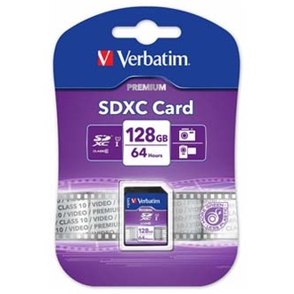 Papírenské zboží - Verbatim Secure Digital Card, 128GB, SDXC, 44025, UHS-I U1 (Class 10)