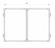 Papírenské zboží - Vitrína vnútorná s dvojkrídlovým vertikálnym otváraním 120 x 180 - korková