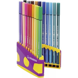 Papírenské zboží - Fixy STABILO Pen 68 ColorParade žlutá/fialová 20 barev