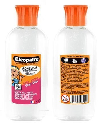 Papírenské zboží - Transparentní gel - lepidlo 100 g s oválným hrotem, CLEOPATRE