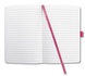 Papírenské zboží - Exkluzívny zápisník Jolie, ružová, linajkový, 135x203 mm, 174 listov, SIGEL