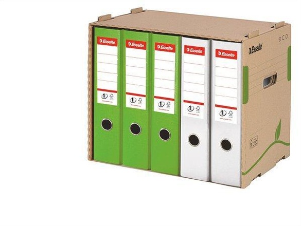 Papírenské zboží - Archivační kontejner na pořadače Esselte Eco, Přírodní hnědá