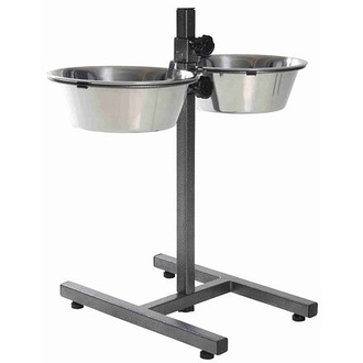 Papírenské zboží - Psí bar, výška 50cm, 2x miska 2,8l/24cm 