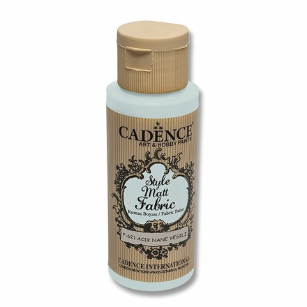 Papírenské zboží - Barvy na textil Cadence Style Matt  modrozelená, 59 ml