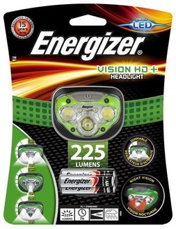 Papírenské zboží - Čelovka "Headlight Vision HD Plus", 2 LED, 3xAAA, ENERGIZER