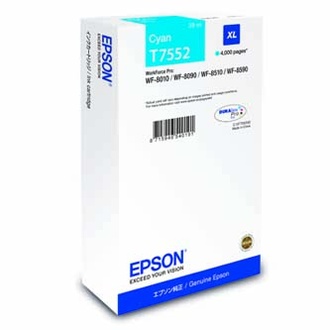 Papírenské zboží - Epson originální ink C13T755240, T7552, XL, cyan, 4000str., 39ml, 1ks, Epson WorkForce Pr
