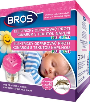 Papírenské zboží - Bros Elektrický odpařovač proti komarům s tekutou náplní pro děti 40 ml