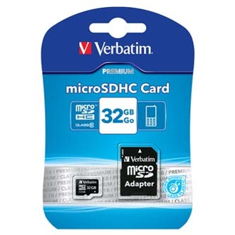 Papírenské zboží - Verbatim Micro Secure Digital Card, 32GB, micro SDHC, 44083, UHS-I U1 (Class 10), s adapt