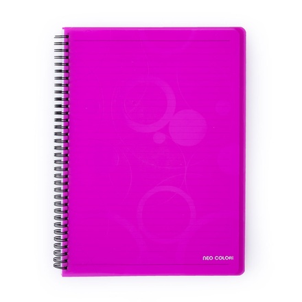Papírenské zboží - Twin wire blok A4 PP NEO COLORI růžová