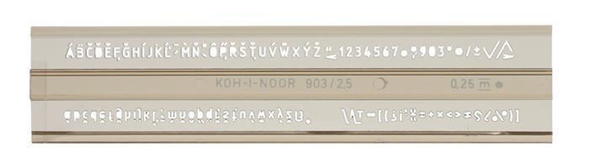 Papírenské zboží - Šablona na písmena, 2,5 mm, KOH-I-NOOR