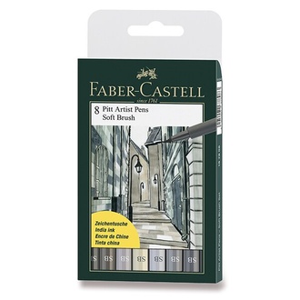 Papírenské zboží - Popisovač Faber-Castell Pitt Artist Pen Soft Brush 8 kusů