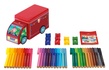 Papírenské zboží - Detské fixy Faber-Castell 155533 Connector plechové autíčko, 33 farieb