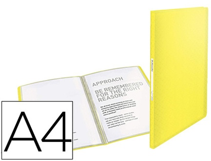 Papírenské zboží - Katalogová kniha Esselte Colour'Ice, 40 kapes žlutá