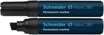 Papírenské zboží - Permanentný popisovač Maxx 280, čierna, 4-12mm, klinový hrot, SCHNEIDER