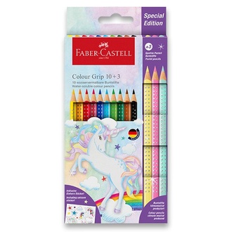 Papírenské zboží - Pastelky Faber-Castell 201542 Colour Grip Unicorn souprava, 13 ks