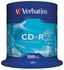 Papírenské zboží - CD-R 700MB, 80 minút, 52x, DL Extra Protection, Verbatim, 100-cake