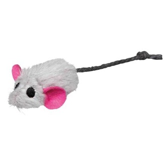 Papírenské zboží - Plyšová myška s pevným středem a catnipem 5 cm (6ks/bal.) 
