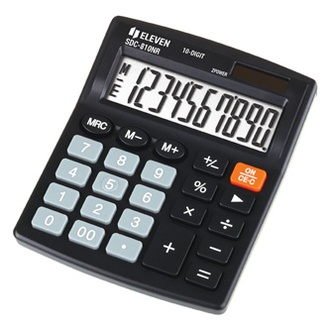 Papírenské zboží - Eleven kalkulačka SDC810NR, černá, stolní, desetimístná, duální napáje, ní