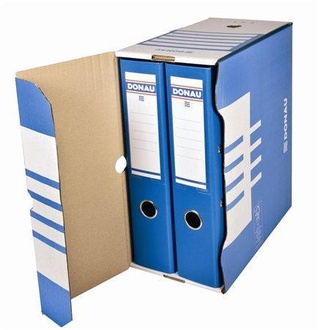 Papírenské zboží - Archivační krabice, modrá, karton, A4, 155 mm, DONAU