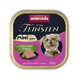 Papírenské zboží - ANIMONDA paštika Vom Feinsten MINI Senior - kuře, zvěřina, oregano pro psy 100 g