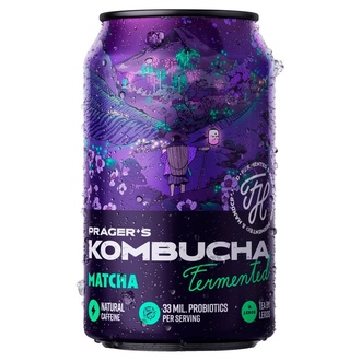 Papírenské zboží - Prager's Kombucha matcha 330ml plech