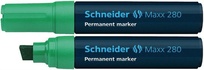Papírenské zboží - Permanentný popisovač Maxx 280, zelená, 4-12mm, klinový hrot, SCHNEIDER