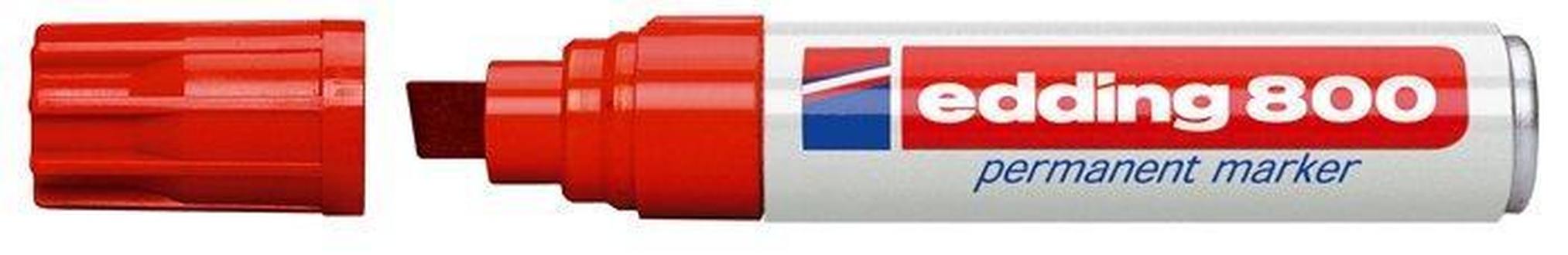 Papírenské zboží - Permanentní popisovač "800", červená, 4-12mm, klínový hrot, EDDING