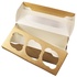 Papírenské zboží - Papierová krabička EKO na muffiny 250x100x100 mm hnedá s okienkom [25 ks]
