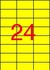 Papírenské zboží - Etiketa, 70 x 37mm, žltá, 2400ks/bal., APLI