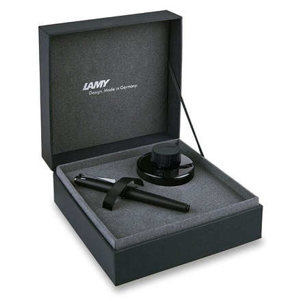 Papírenské zboží - Lamy Studio Lx all black plnicí pero, dárková kazeta s inkoustem