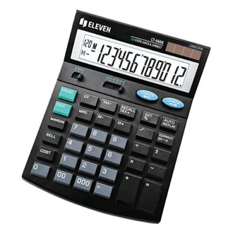 Papírenské zboží - Eleven kalkulačka CT666N, černá, stolní s výpočtem DPH, dvanáctimístná, , automatické vyp