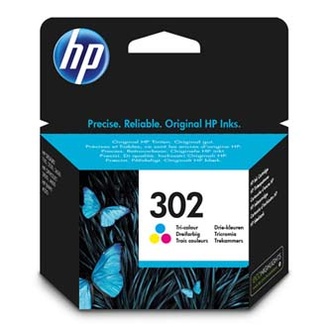 Papírenské zboží - HP originalní ink F6U65AE, HP 302, color, 165/165/165str., 4ml, HP OJ 3830,3834,4650, DJ