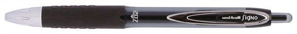 Papírenské zboží - Gélové pero "UMN-207", čierna, 0,4mm, stláčací mechanizmus, UNI