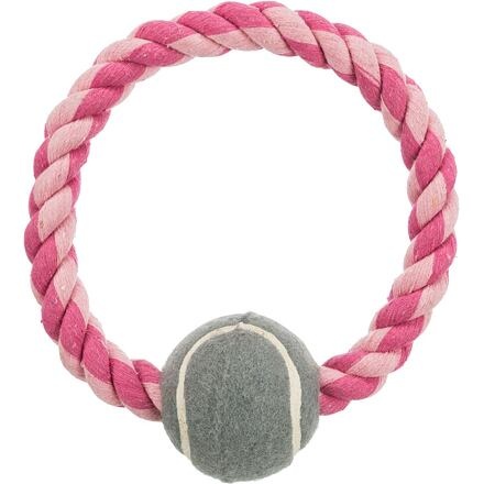 Papírenské zboží - Bavlněný kruh s tenisovým míčem 6 cm / 18 cm - TRIXIE 