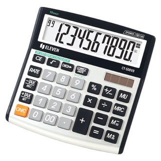 Papírenské zboží - Eleven kalkulačka CT500VII, šedá, stolní, desetimístná