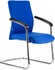 Papírenské zboží - Jednacia stolička BOSTON/S, modrá, chrómovaný rám, čalúnená