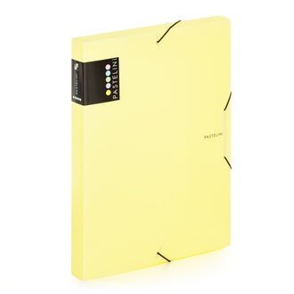 Papírenské zboží - Krabice PP s gumou A4 PASTELINI žlutá