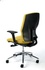 Papírenské zboží - Manažérska stolička Sunshine, textilná, žltá, chrómovaná základňa, MaYAH