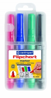 Papírenské zboží - Značkovač pro flipcharty 8560 1-4,6 mm, sada 4 barev